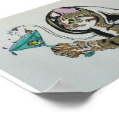 Afdruk "Oscar in Kattenkop" Poster (Hoek)