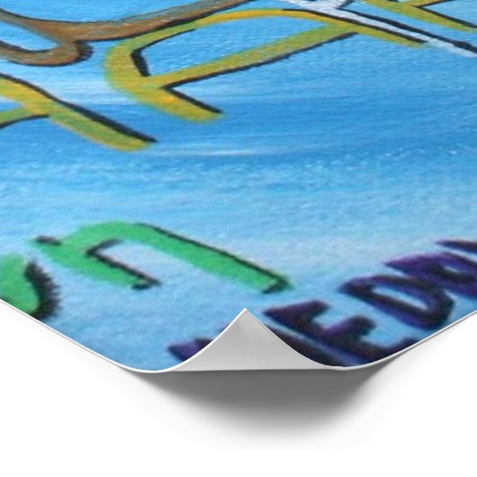 Afdruk "Peace Language" (SSS) Poster (Hoek)