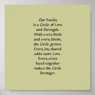 Afdruk poster familiecirkel