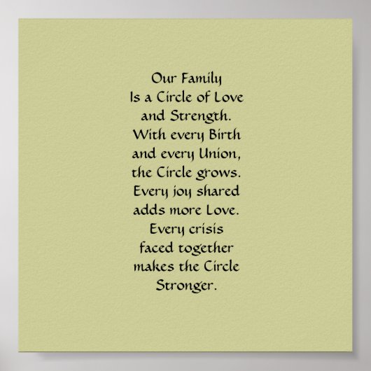 Afdruk poster familiecirkel (Voorkant)