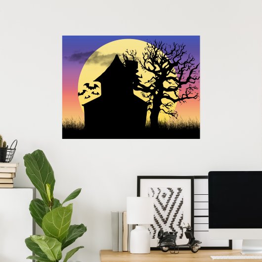 Afdruk Poster 's middags voor gehakt huis (Thuiskantoor)