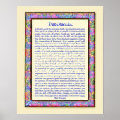 Afdruk poster van Desiderata (Voorkant)