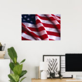 Afdruk Poster Verenigde Staten vlag (Thuiskantoor)
