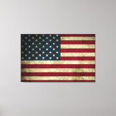 Afdruk Rustic American 50 Star-vlag Canvas Afdruk (Voorkant)