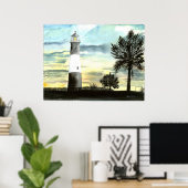 Afdruk schilderwerk van Tybee Island Lighthouse Poster (Thuiskantoor)