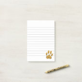 Afdruk Tartan Dog Paw-printer gelinkt Post-it® Notes (Op bureau)