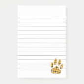 Afdruk Tartan Dog Paw-printer gelinkt Post-it® Notes (Voorkant)
