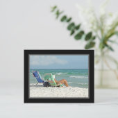 Afdruk tekenen die op het Briefkaart van het stran (Staand voorkant)