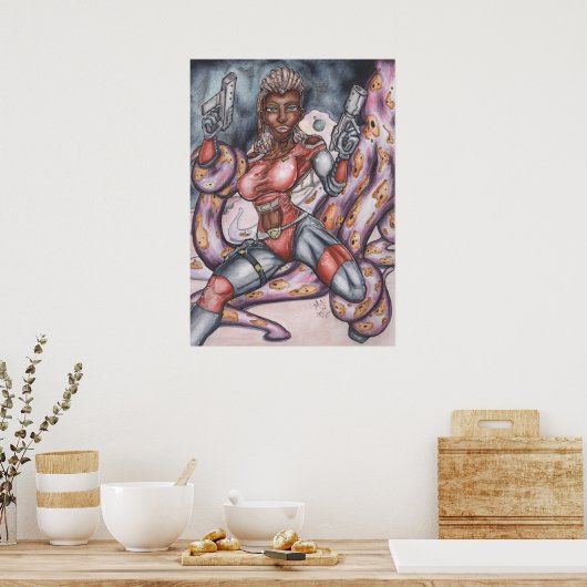 Afdruk van Abe Studios Space Adventures Poster (Keuken)