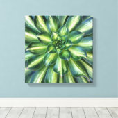 Afdruk van Aeonium 'Starburst'-doek Canvas Afdruk (Insitu (Houten vloer))