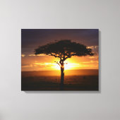 Afdruk van Afrikaans Safari Sunset Stretched Canva Canvas Afdruk (Voorkant)