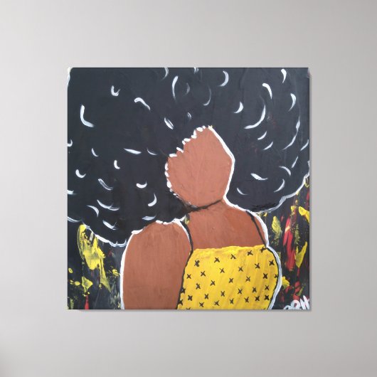 Afdruk van Afrikaanse Amerikaanse dame Rhonda Patt Canvas Afdruk (Voorkant)