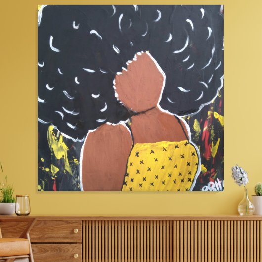 Afdruk van Afrikaanse Amerikaanse dame Rhonda Patt Canvas Afdruk (Insitu (Woonkamer))