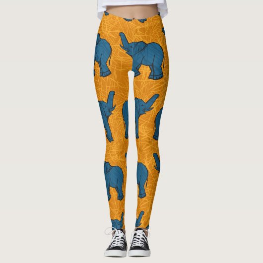 Afdruk van Afrikaanse dieren Leggings (Voorkant)