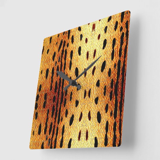 Afdruk van Afrikaanse dieren  Vierkante Klok (Hoek)