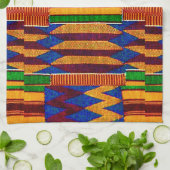 Afdruk van Afrikaanse Kenta Cloth Theedoek (Gevouwen)