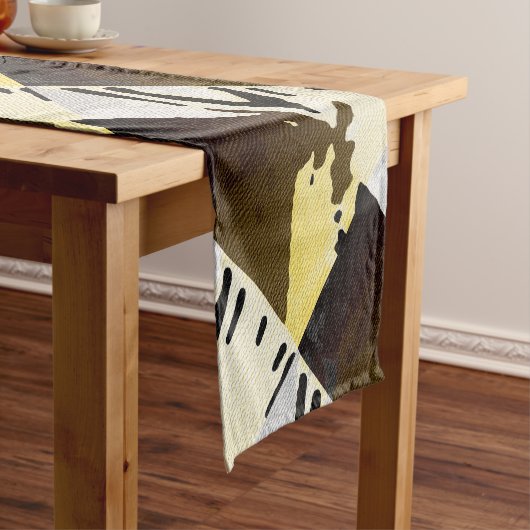 Afdruk van Afrikaanse modderkleding Korte Tafelloper (Voorbeeld)