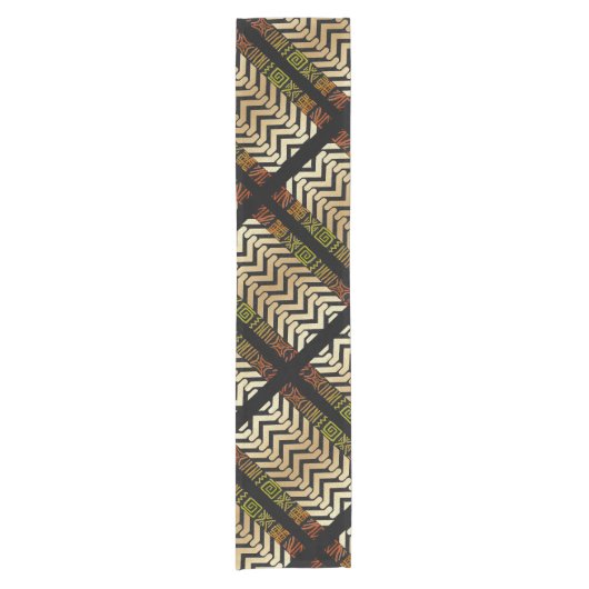 Afdruk van Afrikaanse modderkleding Korte Tafelloper (Voorkant)