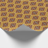 Afdruk van Afrikaanse moderne muddoeken Cadeaupapier (Hoek)