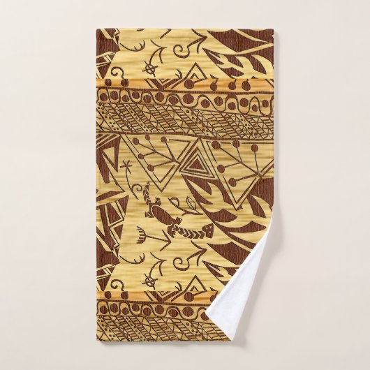 Afdruk van Afrikaanse Oerwoud Motif Bad Handdoek (Handdoek)