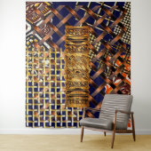 Afdruk van Afrikaanse stam Motif Wandkleed (In situ)