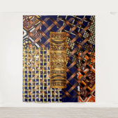 Afdruk van Afrikaanse stam Motif Wandkleed (Voorkant)