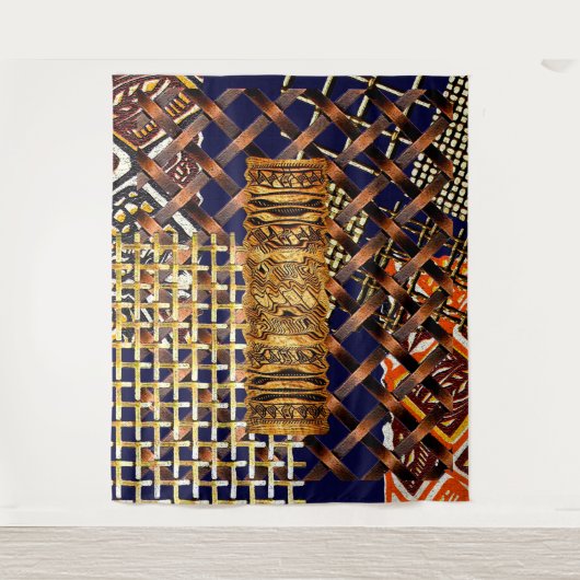 Afdruk van Afrikaanse stam Motif Wandkleed (Voorkant)