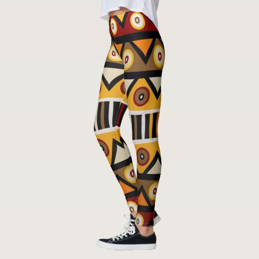 Afdruk van Afrikaanse stamhoofden Leggings (Links)