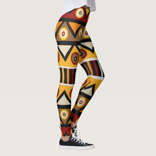Afdruk van Afrikaanse stamhoofden Leggings (Rechts)