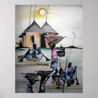 Afdruk van Afrikaanse thuisdecor 3 Poster