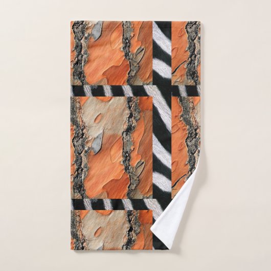 Afdruk van Afrikaanse tribale zebra Bad Handdoek (Handdoek)