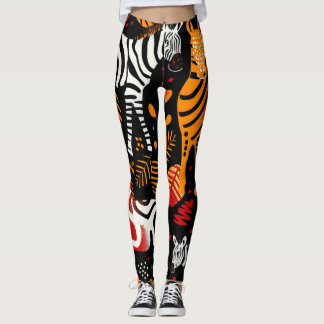 Afdruk van Afrikaanse Zebra Leggings