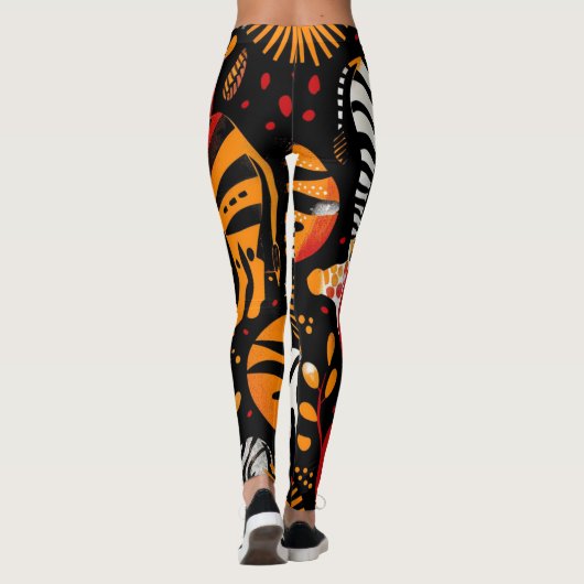 Afdruk van Afrikaanse Zebra Leggings (Achterkant)
