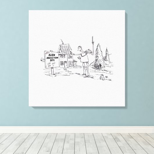 Afdruk van Alien Abduction Site canvas (Insitu (Houten vloer))