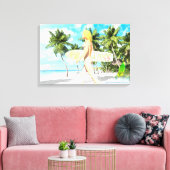 Afdruk van Aloha 01-canvas Canvas Afdruk (Insitu (Woonkamer))