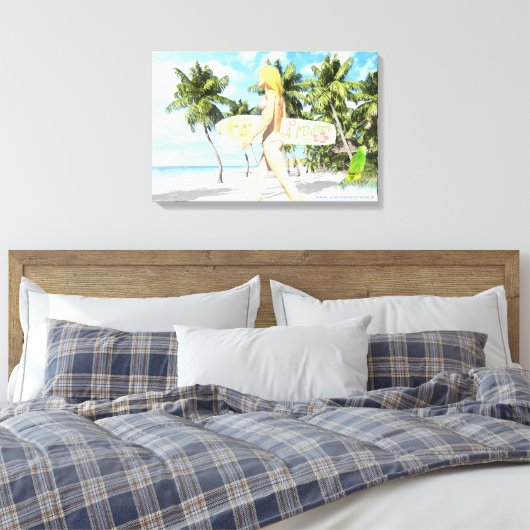 Afdruk van Aloha 01-canvas Canvas Afdruk (Insitu (Slaapkamer))