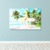 Afdruk van Aloha 01-canvas Canvas Afdruk (Insitu (Houten vloer))