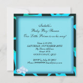 Afdruk van Amerikaanse Baby shower Boy Animal Prin Kaart (Achterkant)