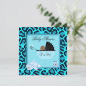 Afdruk van Amerikaanse Baby shower Boy Animal Prin Kaart (Staand voorkant)