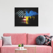 Afdruk van Amerikaanse olieplakken Canvas Afdruk (Insitu (Woonkamer))