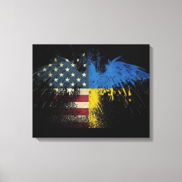 Afdruk van Amerikaanse olieplakken Canvas Afdruk