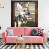 Afdruk van Athena-puppy canvas (Insitu (Woonkamer))