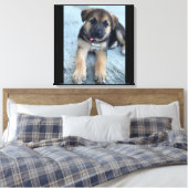 Afdruk van Athena-puppy canvas (Insitu (Slaapkamer))