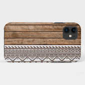 Afdruk van Aztec-houten plaat Case-Mate iPhone Case (Achterkant (horizontaal))