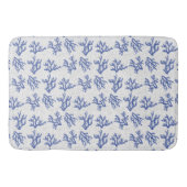 Afdruk van blauwe en witte zeeen koraallegeringen badmat (Voorkant)