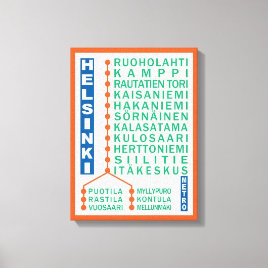 Afdruk van canvas omwikkeld vanaf Helsinki Metro S (Voorkant)