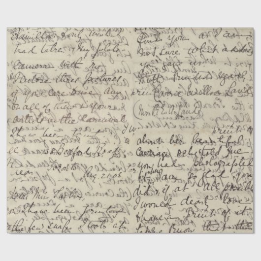  afdruk van de antieke Script-kalligrafie Cadeaupapier (Vlak)