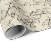 afdruk van de antieke Script-kalligrafie Cadeaupapier (Rol Hoek)