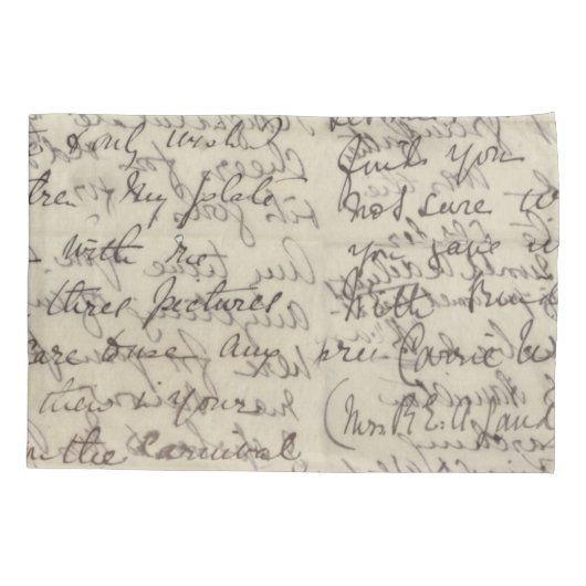 afdruk van de antieke Script-kalligrafie Kussensloop (Achterkant)