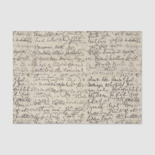 afdruk van de antieke Script-kalligrafie Tissuepapier (Voorkant)